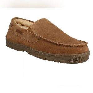 Eddie Bauer Brown Men's Slippers XXL 13 Suede Upper Memory Foam Cushion Insoles